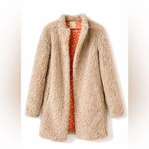 Anthropologie Elevenses Tan Teddy Jacket
